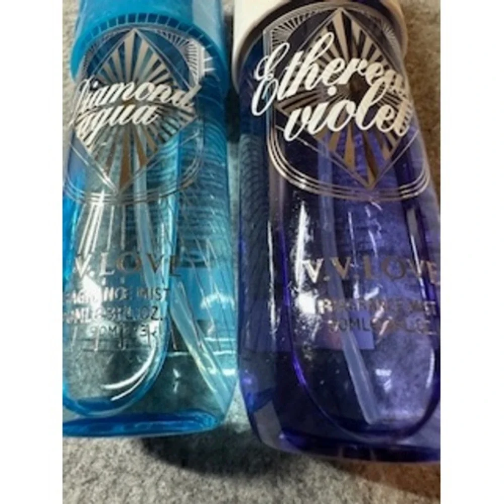 V.V. LOVE Fragrance Mist Set Diamond Aqua and Ethereal Violet 90ml 3.1oz Each